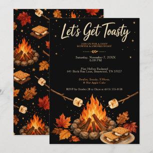 Invitation Fête de feu de camp S'mores