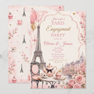 Invitation Fête de fiançailles à Paris