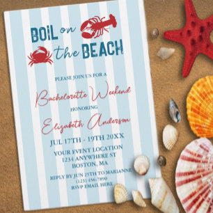 Invitation Fête de Fiançailles Bouillabaisse de Fruits de Mer