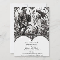 Fête de fiançailles Chevalier d'antan & Jeune fill