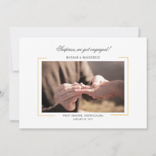 Invitation Fête de fiançailles de couples photo moderne