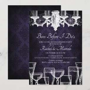 Invitation Fête de fiançailles Halloween Cocktail