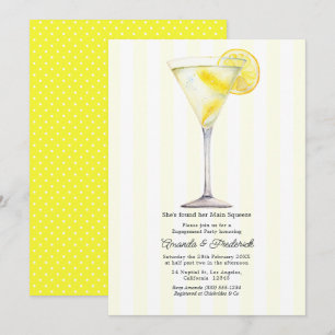 Invitation Fête de fiançailles Main Squeeze Lemon Martini