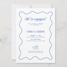 Fête de fiançailles mariage blanc et bleu