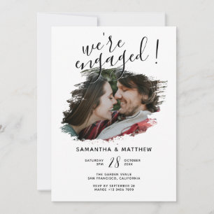Invitation Fête de fiançailles Moderne Rustique Boho