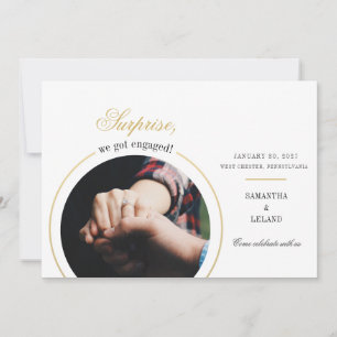 Invitation Fête de fiançailles photo de Nous sommes fiancés m