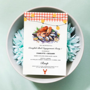 Invitation Fête de fiançailles Rustique Crawfish Boil