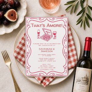 Invitation Fête de fiançailles Whimsical Hand Drawn That's Am