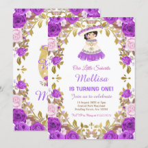 Fête de Fille Florale Rose violette