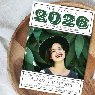 Invitation Fête de fin d'études 2026 Photo de la maison ouver