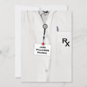 Invitation Fête de fin d'études à l'école de pharmacie pour p