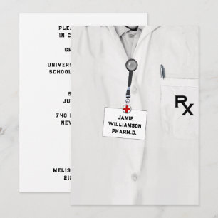 Invitation Fête de fin d'études à l'école de pharmacie pour p
