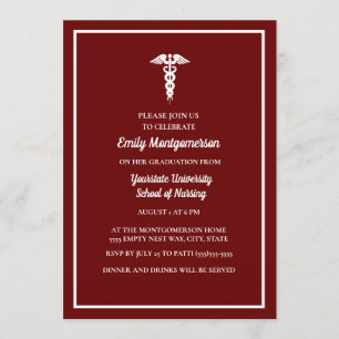 Invitation Fête de fin d'études de l'école d'infirmières en b