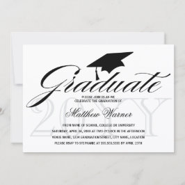Invitation Fête de fin d'études élégante