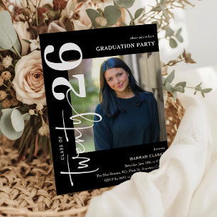 Invitation Fête de fin d'études élégante Twenty26 avec photo
