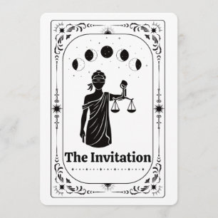 Invitation Fête de fin d'études en droit Tarot Avocat Diplômé