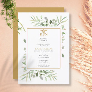 Invitation Fête de fin d'études en soins infirmiers Greenery