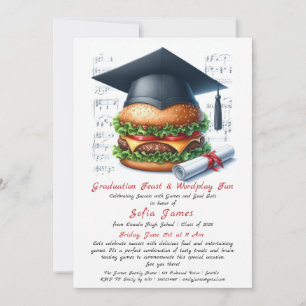 Invitation Fête de fin d'études Hamburger – Une Célébration 