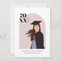 Fête de fin d'études minimale plate avec arche ros