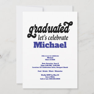 Invitation Fête de fin d'études moderne