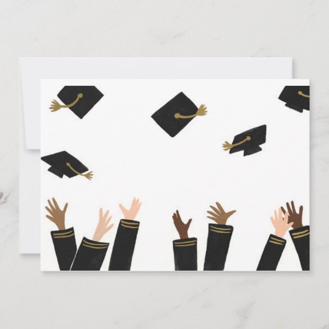 INVITATION FÊTE DE FIN D'ÉTUDES POUR LE DIPLÔMÉ (Devant)