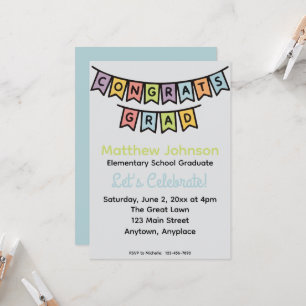 Invitation Fête de fin d'études primaires