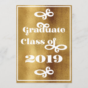 Invitation Fête de fin d'études rétro Promotion 2019