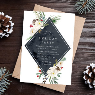 Invitation Fête de Fleurs d'Hiver Mystique