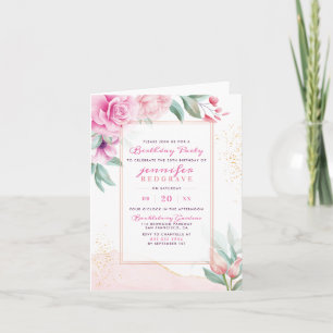 Invitation Fête de Floral Birthday