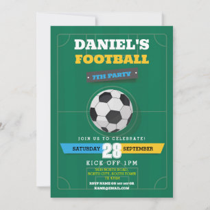 Invitation Fête de football Inviter Anniversaire Boys Invitat
