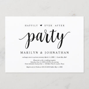 Invitation Fête de fugue pour toujours heureux
