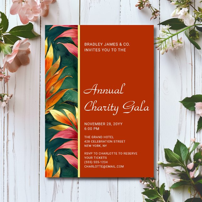 Invitation Fête de gala de l'Événement de Charité Florale Mod (Créateur téléchargé)