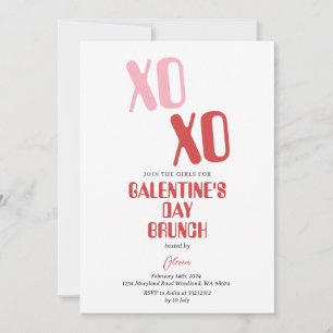Invitation Fête de Galentine's Day Brunch Amitié Saint-Valent