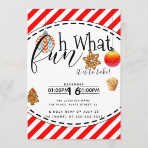 Invitation Fête de gâteau de Noël de collecte de fonds