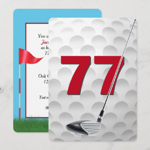 Invitation Fête de golf pour 77e anniversaire