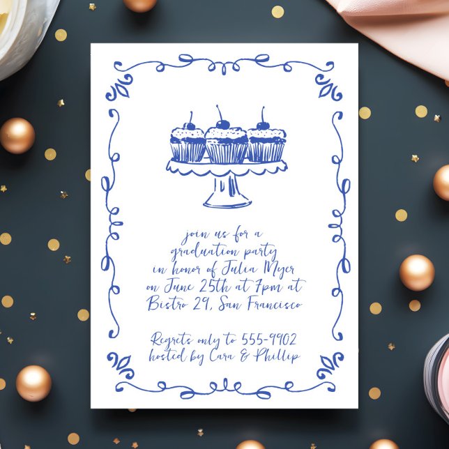 Invitation Fête de graduation de canicule Whimsical moderne (Créateur téléchargé)