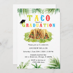 Invitation Fête de graduation Fiesta avec Tacos