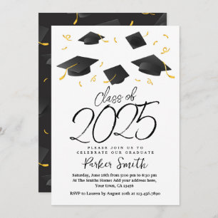 Invitation Fête de graduation moderne