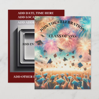 Invitation Fête de graduation moderne élégante