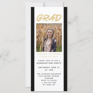 Invitation Fête de graduation photo moderne Digital Evite