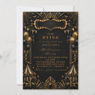 Invitation Fête de Halloween Carnaval Vintage