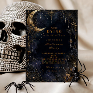 Invitation Fête de Halloween Luxueuse et Glamour