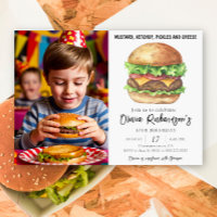 Fête de hamburger aquarelle Anniversaire