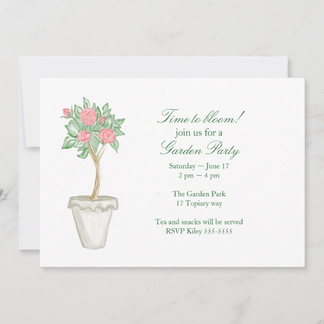 Invitation Fête de jardin (Devant)