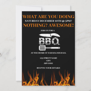 Invitation Fête de jardin drôle BBQ