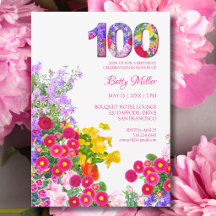 Fête de jardin élégante pour 100e anniversaire Flo