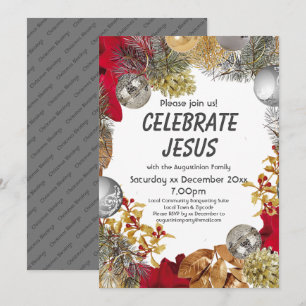 Invitation FÊTE DE JÉSUS JÉSUS FÊTE DE CRÊTE DE Noël