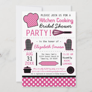 Invitation Fête de Kitchen Cooking Bridal Shower