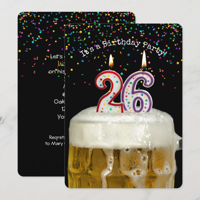 Invitation fête de la bière 26e anniversaire (Devant / Derrière)
