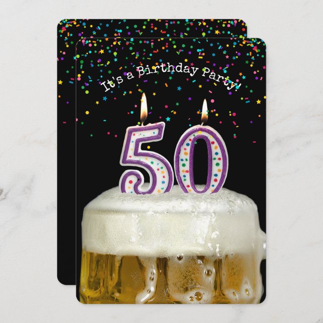 Invitation Fête de la bière 50e anniversaire (Devant / Derrière)